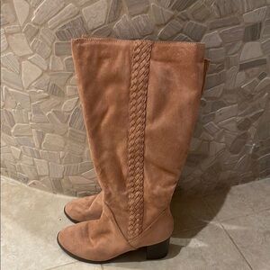 Women's peach Knee-High Boots